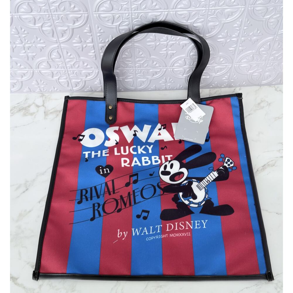 Disney100 Oswald the Lucky Rabbit "Rival Romeos" Tote Bag NEW